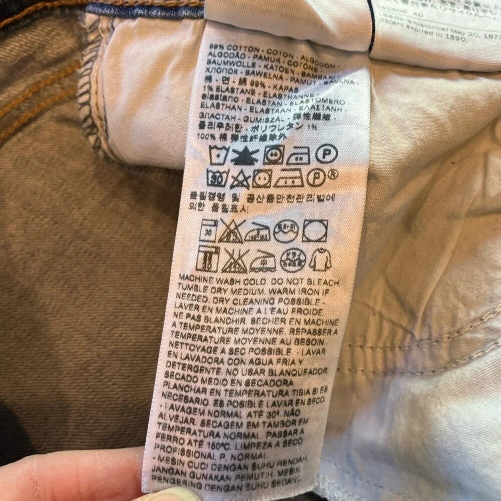 Levis 711 Skinny medium‎ wash stretch denim jean size 30 - Picture 7 of 7